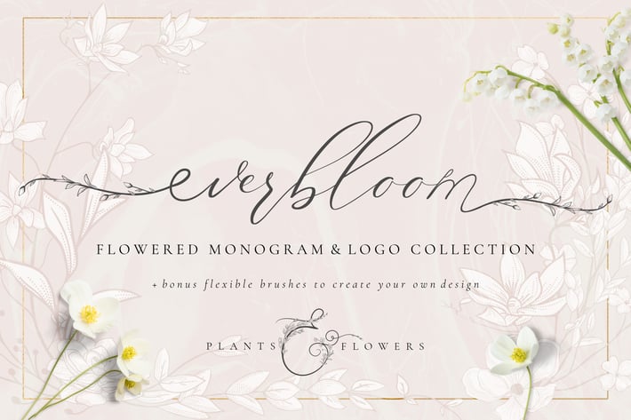 Flowered Monogram & Logo Collection