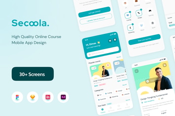 Secoola - Course Mobile Apps UI Kit