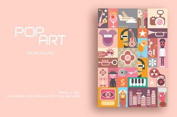 Party pop art vector design