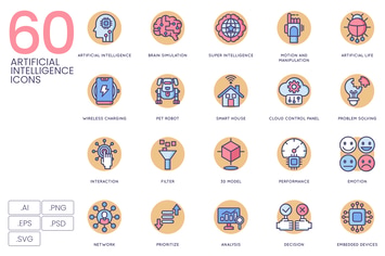 Artificial Intelligence Rounded Icons