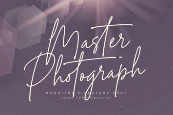 Master Photograph - Monoline Signature Font