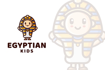 Egyptian Kids Logo Template