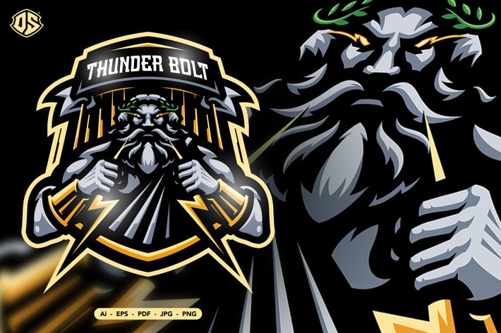 Zeus Mascot Logo Template
