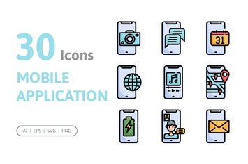 30 Mobile Application Icons
