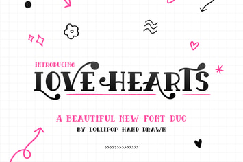 Love Hearts Font Duo