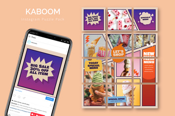 Kaboom - Instagram Puzzle Template