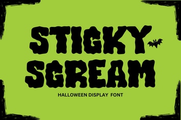 Sticky Scream - Halloween Font