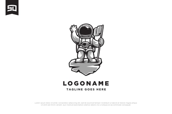 Astronaut Character Logo Design
