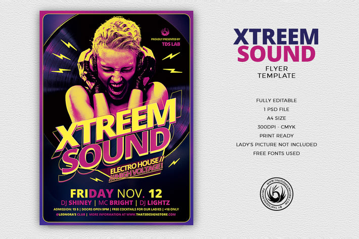 Xtreem Sound Flyer Template