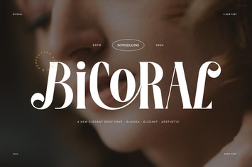 Bicoral Elegant Serif Font Typeface