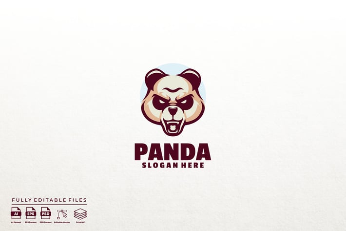 Panda head logo
