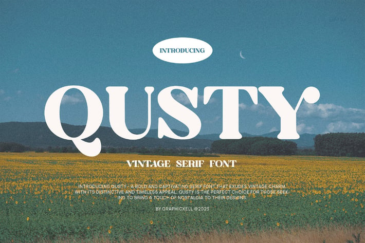 Qusty Elegant Serif Font Typeface