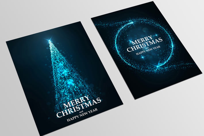 Christmas colorful greeting cards