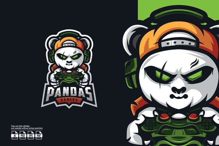 Panda Esport Logo Template