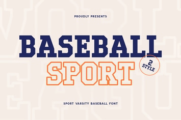 Baseball Sport -  Sport Varsity Baseball Font