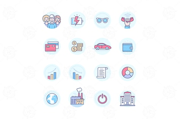 Business concepts - modern line design style icons