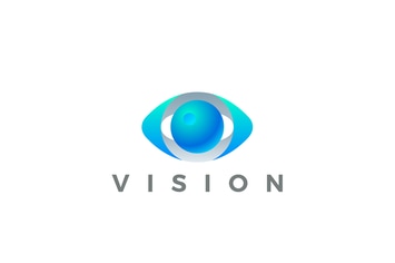 Logo Eye Vision Vector 3D design style