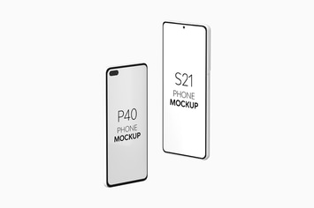 P40 Phone & S21 Phone Mockup