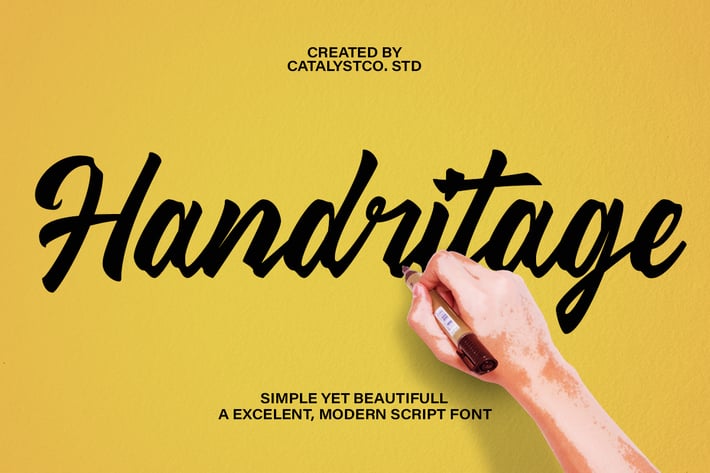 Hendritage Modern Script Font