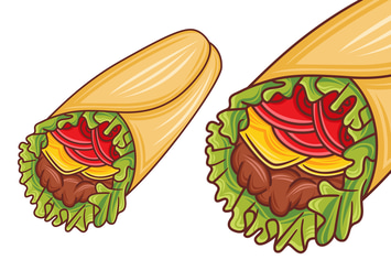 Wrap Vector in Flat Design Style