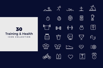 Training and Health Icon Collection