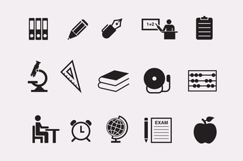 30 School and Game Icons