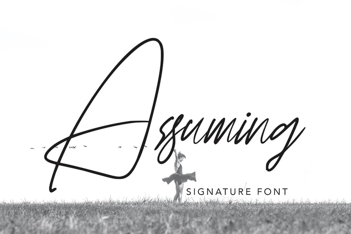 Assuming - Handwritten Font