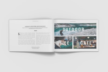 Landscape A4 Minimalist Magazine Mockup 
