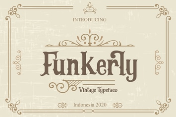 Funkerly Vintage Typeface Serif Font