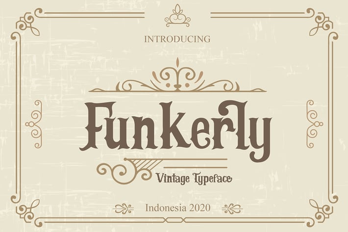 Funkerly Vintage Typeface Serif Font
