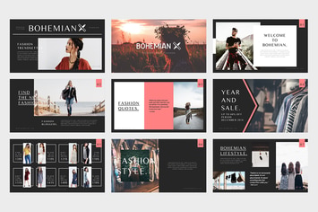 Bohemian : Fashion Catalogue Powerpoint Template