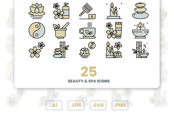 Beauty And Spa Icons Set