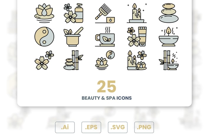 Beauty And Spa Icons Set