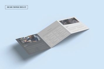 Square Trifold Mock-Up