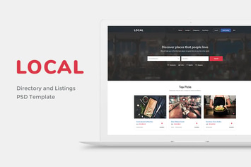Directory Listings PSD Template | Local