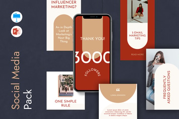 Influencer Powerpoint and Keynote Social Templates