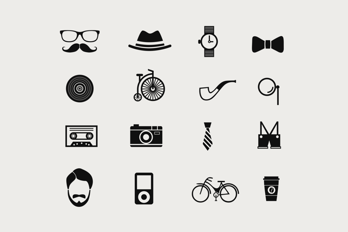 16 Hipster Icons