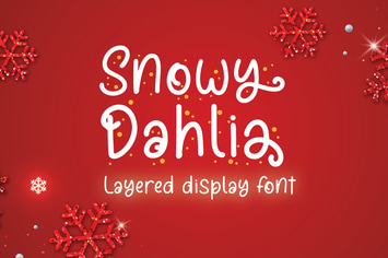 Snowy Dahlia - Christmas Font