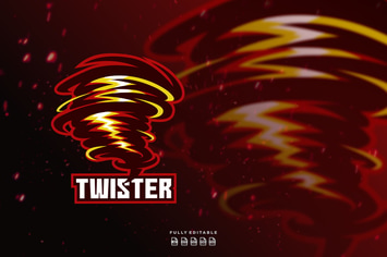 Twister Hurricane Logo Template