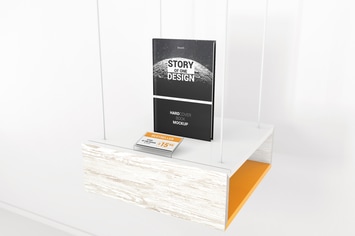 Hardcover Book With Price Tag Mockups