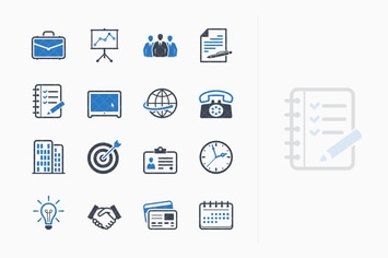 Business & Office Icons - Blue Series
