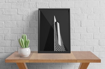 Realistic A3 Frame Mockup V4