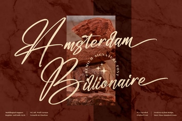 Amsterdam Billionaire Signature Font