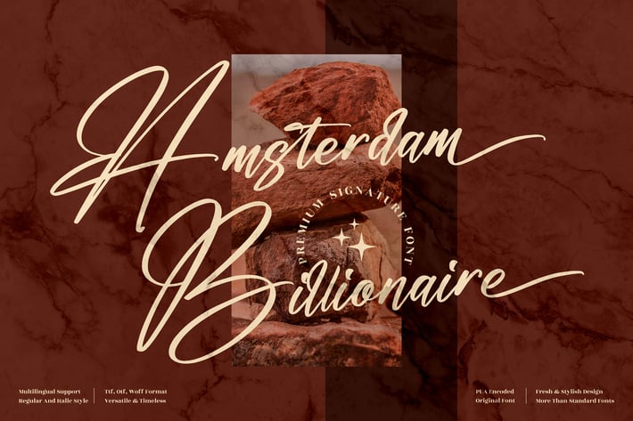 Amsterdam Billionaire Signature Font