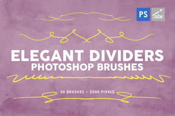 30 Elegant Dividers Photoshop Stamp Brushes