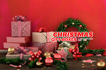 Christmas Gift Boxes & Objects