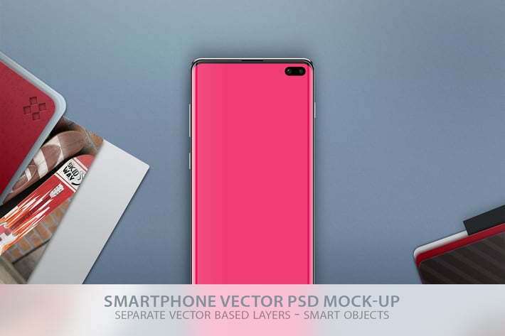 Galaxy S10 Vector Smartphone Layered PSD Mock-Up