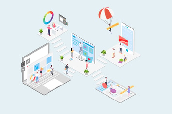 Creative Workspace Concept Isometric Illustration