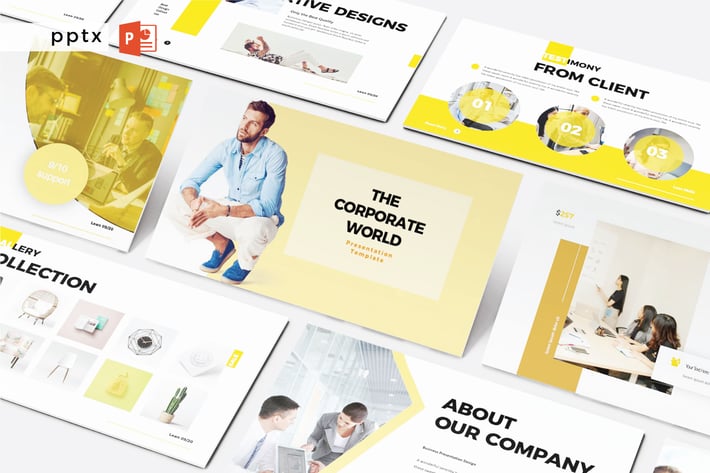 CORPORATE WORLD - Powerpoint V563