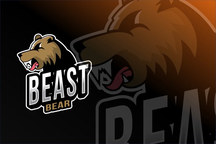 Beast Bear Esport Logo Template